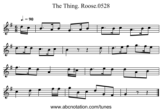 Thing. Roose.0528, The - staff notation