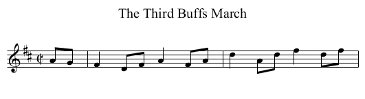 Third Buffs March, The - staff notation