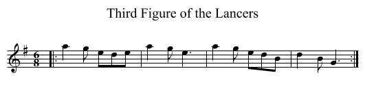 Third Figure of the Lancers - staff notation