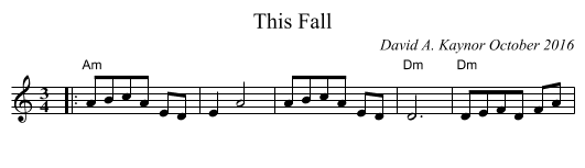 This Fall - staff notation