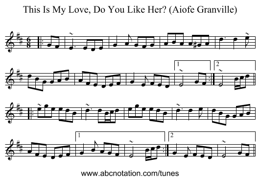 This Is My Love, Do You Like Her? (Aiofe Granville) - staff notation