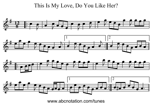 This Is My Love, Do You Like Her? - staff notation