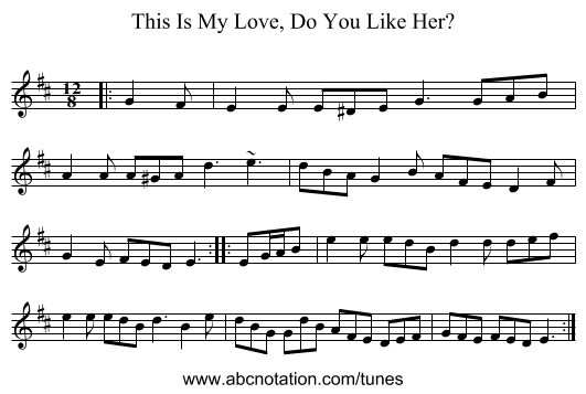 This Is My Love, Do You Like Her? - staff notation