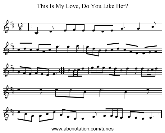 This Is My Love, Do You Like Her? - staff notation