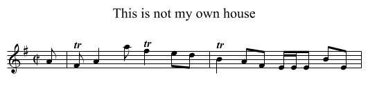This is not my own house - staff notation