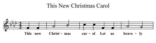 This New Christmas Carol - staff notation