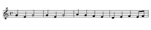 This old man - staff notation