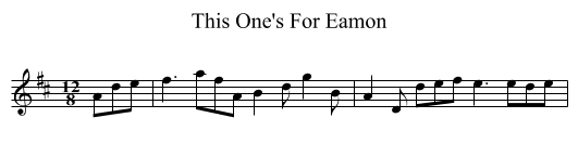 This One's For Eamon - staff notation