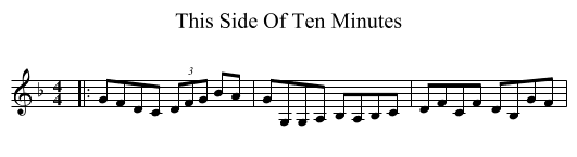 This Side Of Ten Minutes - staff notation