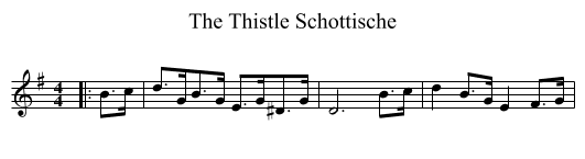 Thistle Schottische, The  - staff notation