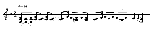 Tholssonhurven - staff notation