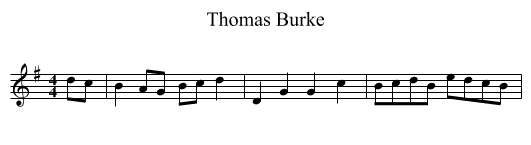 Thomas Burke - staff notation