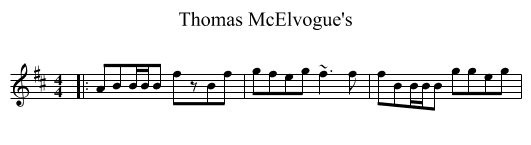 Thomas McElvogue's - staff notation