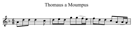 Thomaus a Moumpus - staff notation