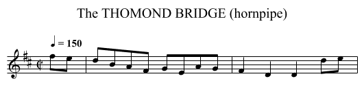 THOMOND BRIDGE (hornpipe), The - staff notation