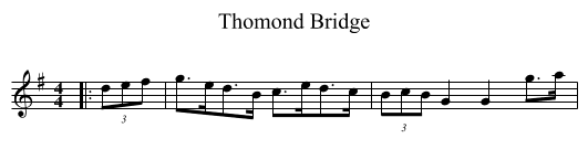 Thomond Bridge - staff notation