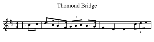 Thomond Bridge - staff notation