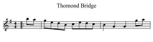 Thomond Bridge - staff notation