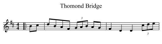 Thomond Bridge - staff notation