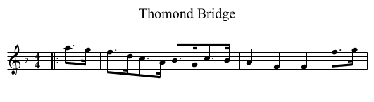 Thomond Bridge - staff notation