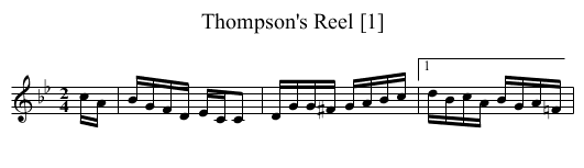 Thompson's Reel [1] - staff notation