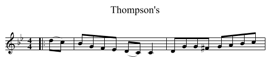 Thompson's - staff notation