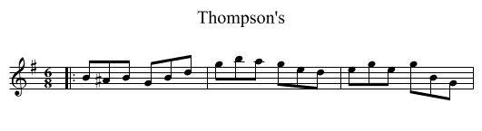 Thompson's - staff notation