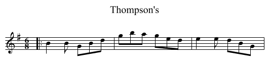 Thompson's - staff notation
