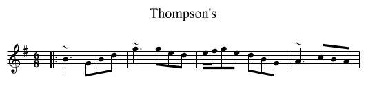 Thompson's - staff notation