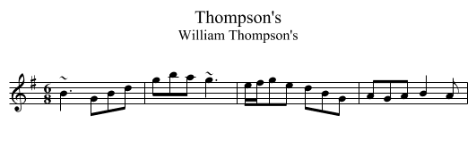 Thompson's - staff notation