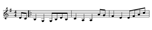 Thores schottis - staff notation