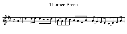 Thorhee Breen - staff notation
