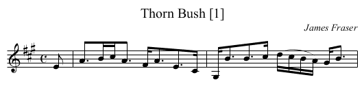 Thorn Bush [1] - staff notation