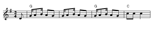 Thornbury Rise - staff notation