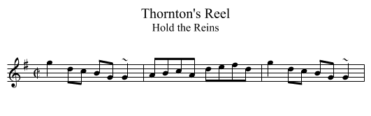 Thornton's Reel - staff notation