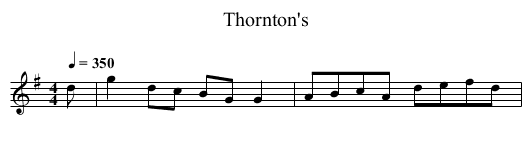 Thornton's - staff notation