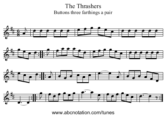 Thrashers, The - staff notation