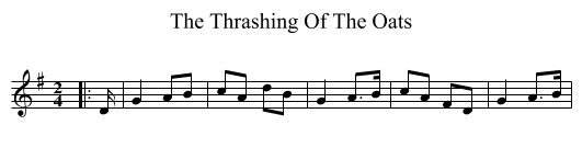 Thrashing Of The Oats, The  - staff notation
