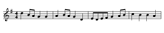 Three Around Three - staff notation