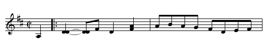 Three Bees in the Honey - staff notation