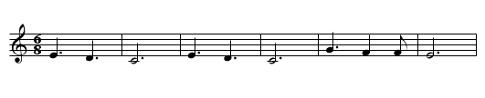 Three Blind Mice - staff notation