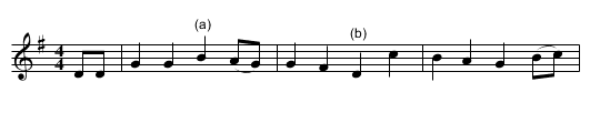 Three Butchers, The  - staff notation