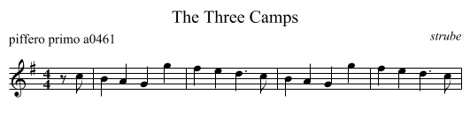 Three Camps, The  - staff notation