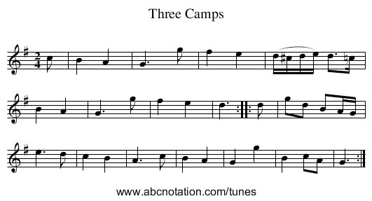 Three Camps - staff notation