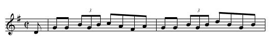 Three Captains, The - staff notation