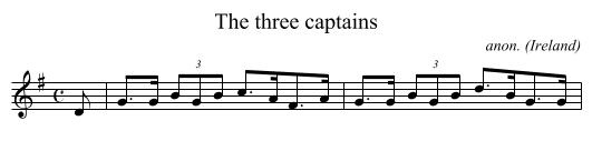 three captains, The  - staff notation