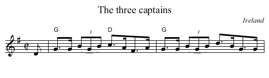 three captains, The  - staff notation