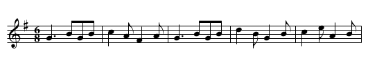 Three Captons. JBut.209, The - staff notation