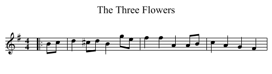 Three Flowers, The  - staff notation
