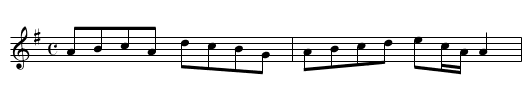 Three for Two - staff notation